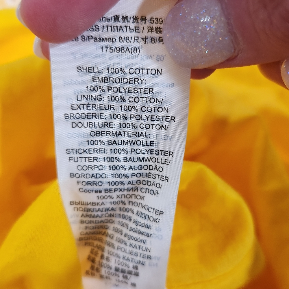 Yellow Floral Lace Dress - Picture 7 of 11